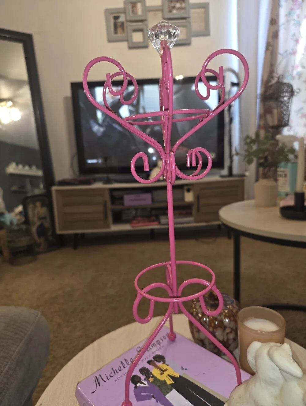Pink Jewelry and Accessory Stand - Decorative Organizer